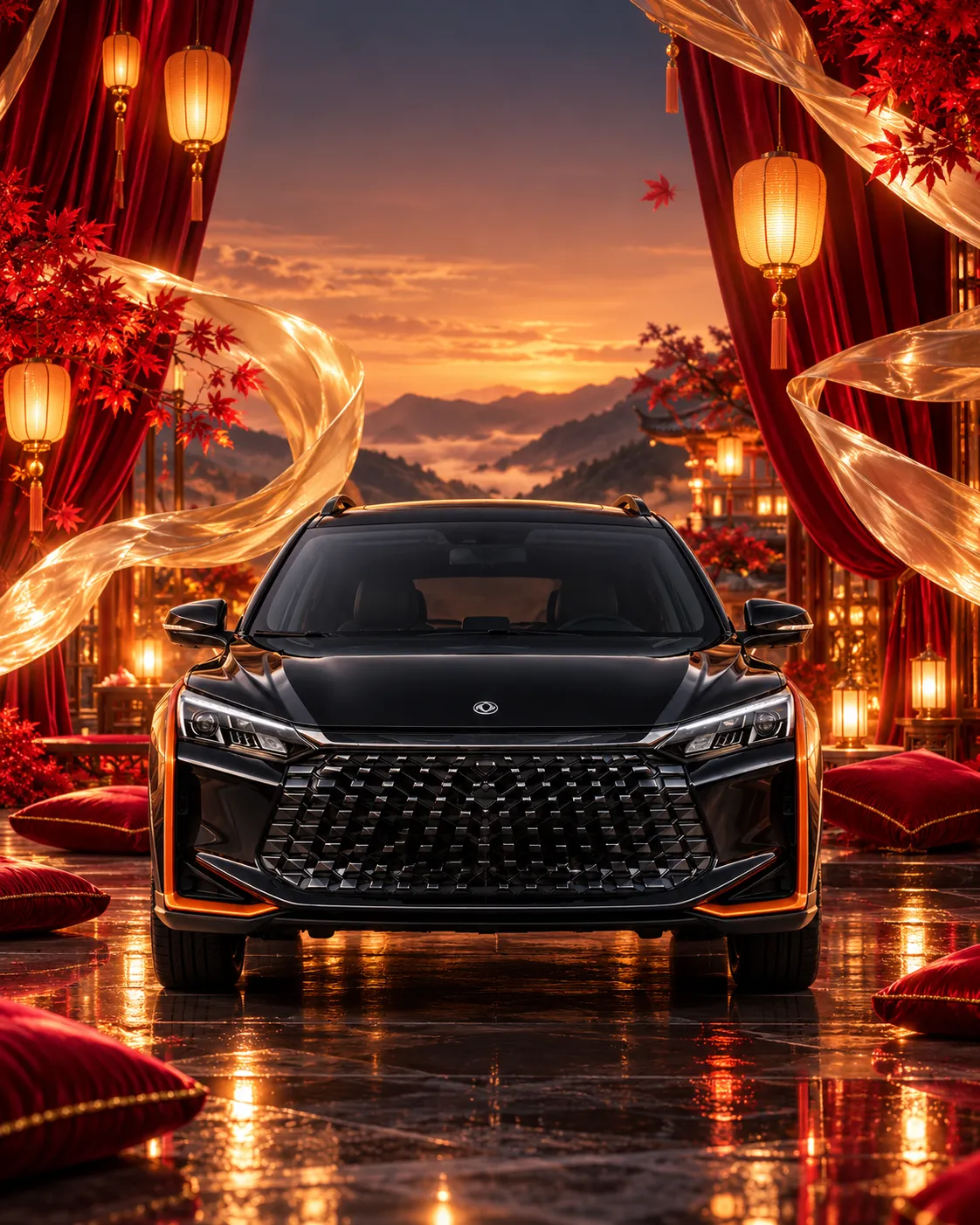 Dongfeng Shine GS сред червени фенери и златни ленти